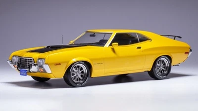 MODELLINO AUTO STATICO IXO MODEL FORD GRAN TORINO SPORT 1972 GIALLO SCALA 1:18 - Immagine 1 di 4
