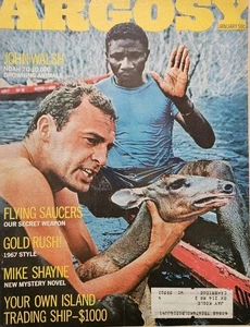 Argosy Magazine January 1968 Flying Saucers Gild Rush Mike Shayne - Picture 1 of 4