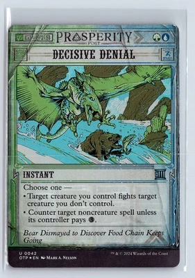 (4x) FOIL Decisive Denial Breaking News Uncommon – MTG Magic the Gathering Card - Image 1 of 4