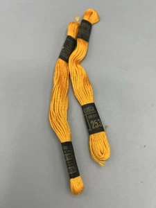2 Skeins Vtg Peri-Lusta Cotton #253 Orange 6 Strand Embroidery Thread Floss - Picture 1 of 7