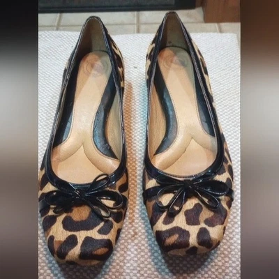 Nurture Leopard Print Calf Skin Flats 9.5 - Image 1 of 4