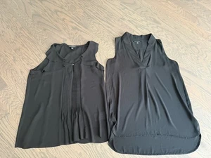 Banana Republic Womens Sheer Lined Black Sleeveless Tops Sz medium casual work - Picture 1 of 6