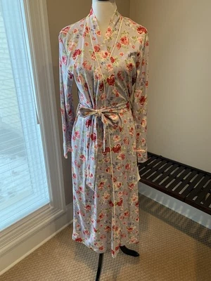 Albornoz Charter Club 100% algodón tejido nuevo con etiquetas suave floral mediano grande M L rosa Foto 1 de 4