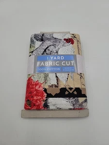 David Textiles Sewing Fabric Rooster Patch Precut 1 Yd Cotton - Picture 1 of 4