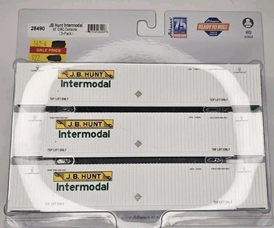 28490 Athearn JB Hunt 53' CIMC Containers - Image 1 of 2