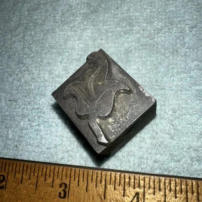 Printing Block “ Flower ”  Lead Block - Image 1 of 4