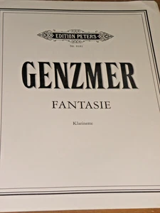 Harald Genzmer - Fantasie für Klarinette - Edition Peters Nr. 8181 - Bild 1 von 2