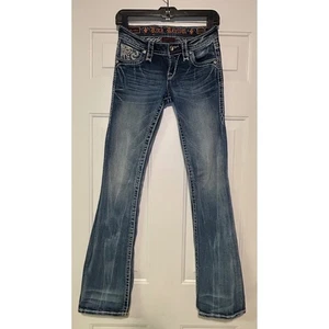 Rock Revival Sundee Bootcut Jeans Verziert Strass Denim Damen Gr. 23 - Bild 1 von 17