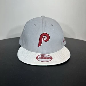 Philadelphia Phillies New Era 9Fifty SnapBack Adjustable Hat White Red Grey - Picture 1 of 7