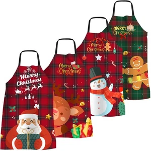 4 Pack Funny Christmas Kitchen Aprons for Women Men Adjustable Cooking Chef A... - Bild 1 von 7