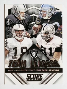 2015 Score Team Leaders #28 Andre Holmes/Darren McFadden/Derek Carr/Justin Tuck - Picture 1 of 2