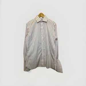 Harvie And Hudson Men’s XL Pink Striped Shirt French Cuffs - Picture 1 of 14