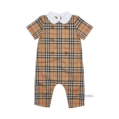 Mameluco elástico Burberry Octavio Check Pattern (6-9M) A7028 103230937 Foto 1 de 4