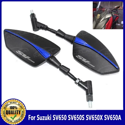 For Suzuki SV650 SV650S SV650X SV650A Universal Left Right Rear Rearview Mirrors - Image 1 of 4