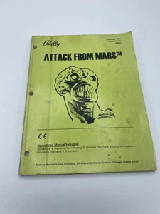 Bally Attack From Mars Pinball Machine Game Manual Schematics ORIGINAL - Picture 1 of 2