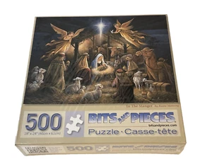 Bits and Pieces Puzzle Christmas Nativity In The Manger 500 Pieces Sealed - Picture 1 of 11