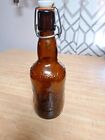Vintage Grolsch Amber Brown Empty Beer Bottle Swing Top Porcelain Flip Cap