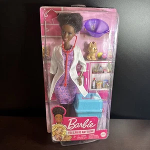 Barbie-You Can Be Anything Veterinarian-African American Doll & NIB - Dinged Box - Picture 1 of 6