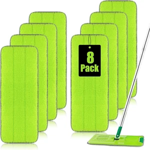 8 Pack Microfiber Mop Pads Compatible with Libman Rinse N Wring Mop Bucket New - Picture 1 of 12