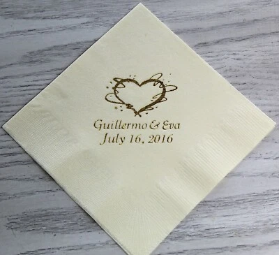 250 personalized cocktail napkin graduation wedding baby shower birthday party - Image 1 of 4