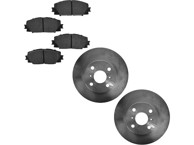 Front Brake Pad and Rotor Kit For 2012-2019 Toyota Prius C 2014 2013 YT461DK - Image 1 of 1