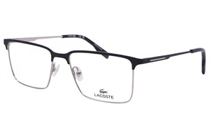 Lacoste L2296 002 Occhiali Uomo Nero Opaco Cerchio Intero Forma Rettangolare 55mm - Foto 1 di 5