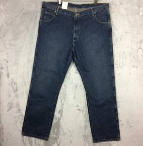 Denim recto relajado Wrangler resistente talla 42x32 lavado medio tiro alto - Imagen 1 de 23