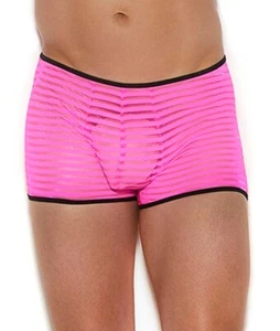 MEN'S sexy ELEGENT MOMENTS striped MESH boxer BRIEFS shorts UNDERWEAR bottoms - Picture 1 of 2