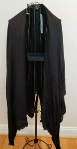 Calvin Klein Shawl Pashmina Wrap Scarf Black w Silver Trim Border NWT $78.00 - Picture 1 of 9