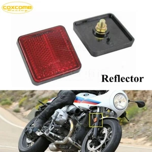 Pair Motorcycle Side Red Reflectors Marker Light Universal For Trailer Truck Car - Foto 1 di 5