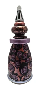 VINTAGE PERFUME BOTTLE, SUSAN GOLDSTICK, Hand Painted, Cork Stopper, MCM - Picture 1 of 6