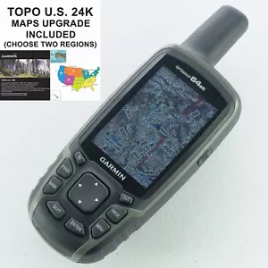 Garmin GPSMAP 64st GPS w/ Maps Upgrade TOPO U.S. 24K Choose Two Regions! - Picture 1 of 11