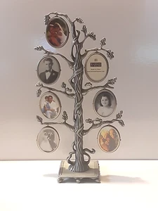 BURNES OF BOSTON "Celebrate Family" Pewter Family Tree Picture Frame No Box - Picture 1 of 10