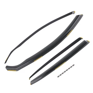 Viseras de ventana protectores de lluvia para BMW Serie 3 F30 2012-2018 montaje en canal negro - Imagen 1 de 12