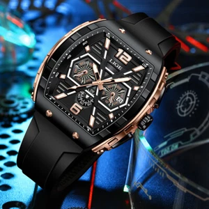 LIGE Reloj Hombre Cuarzo Reloj Luminoso Fecha Multifunción 5ATM Reloj Impermeable - Imagen 1 de 10