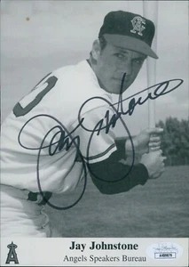 Jay Johnstone California Angels Signed 5x7 Cardstock Photo JSA Authenticated - Picture 1 of 2