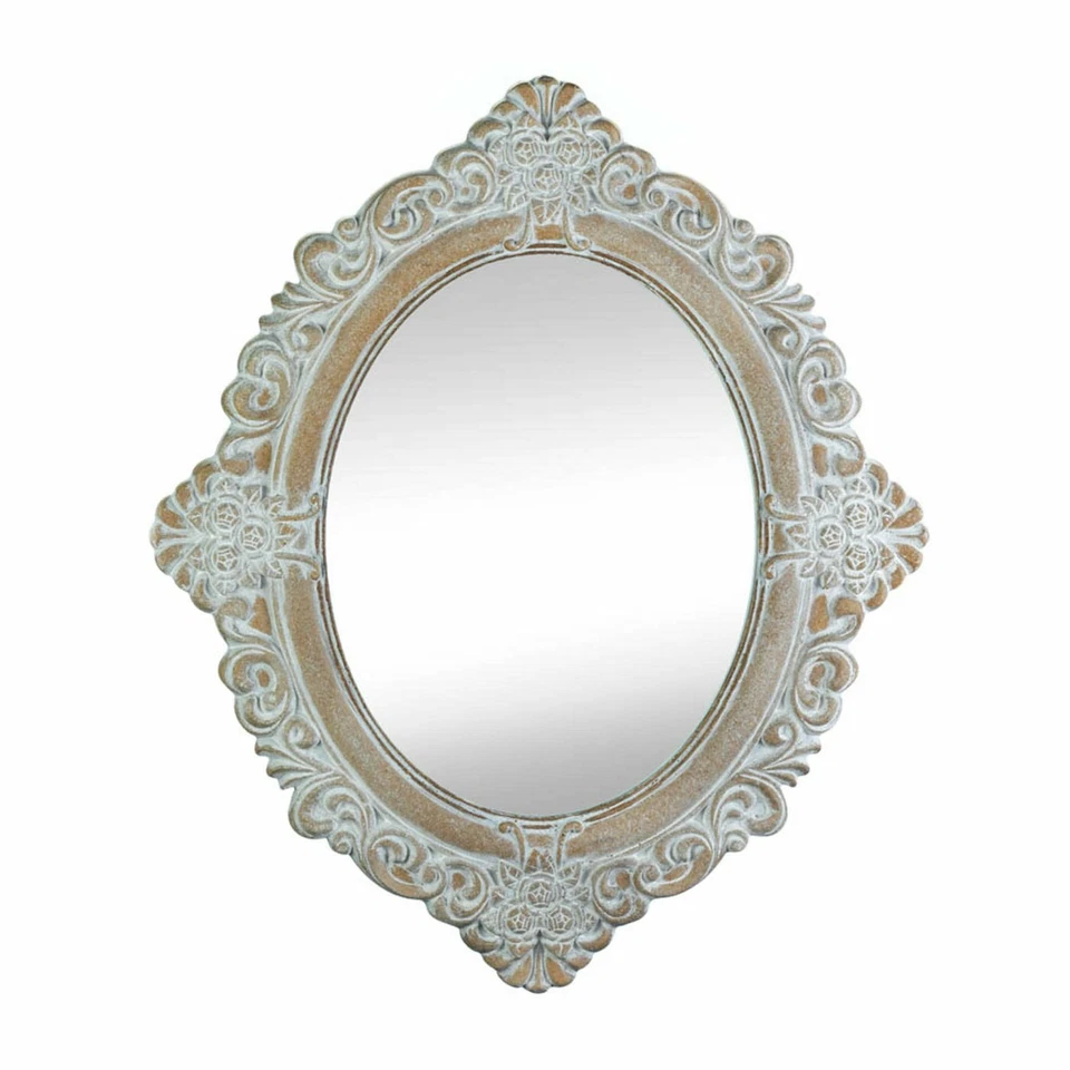 Elegant Stunning MDF Wood Vintage Amelia Taupe Gorgeous Wall Mounted Mirror - Image 1 of 1