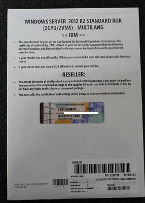 Microsoft Windows Server 2012 R2 Standard 64 Bit neu OVP incl DVD Orginal NO ESD - Bild 1 von 2