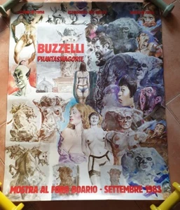 BUZZELLI GUIDE POSTER 50 X 70 ORIGINAL VINTAGE for PHANTASMAGORIE ROME 1983 - Picture 1 of 3