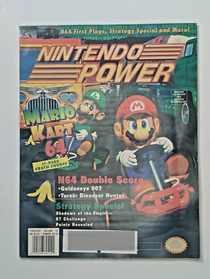 Feb. 1997 Nintendo Power Volume #93 Mario Kart 64 w/ Goldeneye Poster - Image 1 of 4