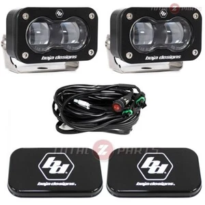 Baja Designs® S2 SAE Clear Road Approved Fog Pod LED Lights, Wiring, Rock Guards - Picture 1 of 2