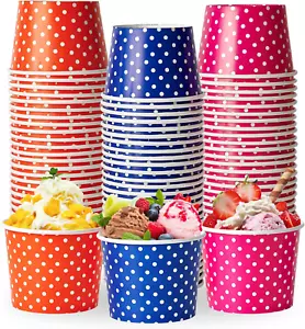 150 Pack 8oz Ice Cream Cups, Disposable Dessert Bowls for Hot & Cold Foods - Picture 1 of 7