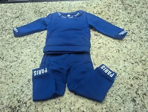 Shein Kids 2pc Paris Fleece Crew Sweatshirt and Sweatpant Set Blue size 6Y - Picture 1 of 15