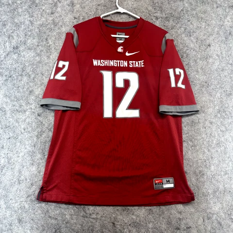 Washington State University Football Jersey Mens Medium Red White #12 Nike Cover