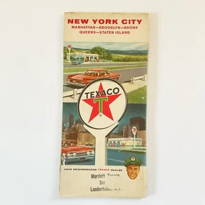 Mapa de ruta Texaco 1964 ciudad de Nueva York NY Rand McNally mapa de gasolinera vintage - Imagen 1 de 16
