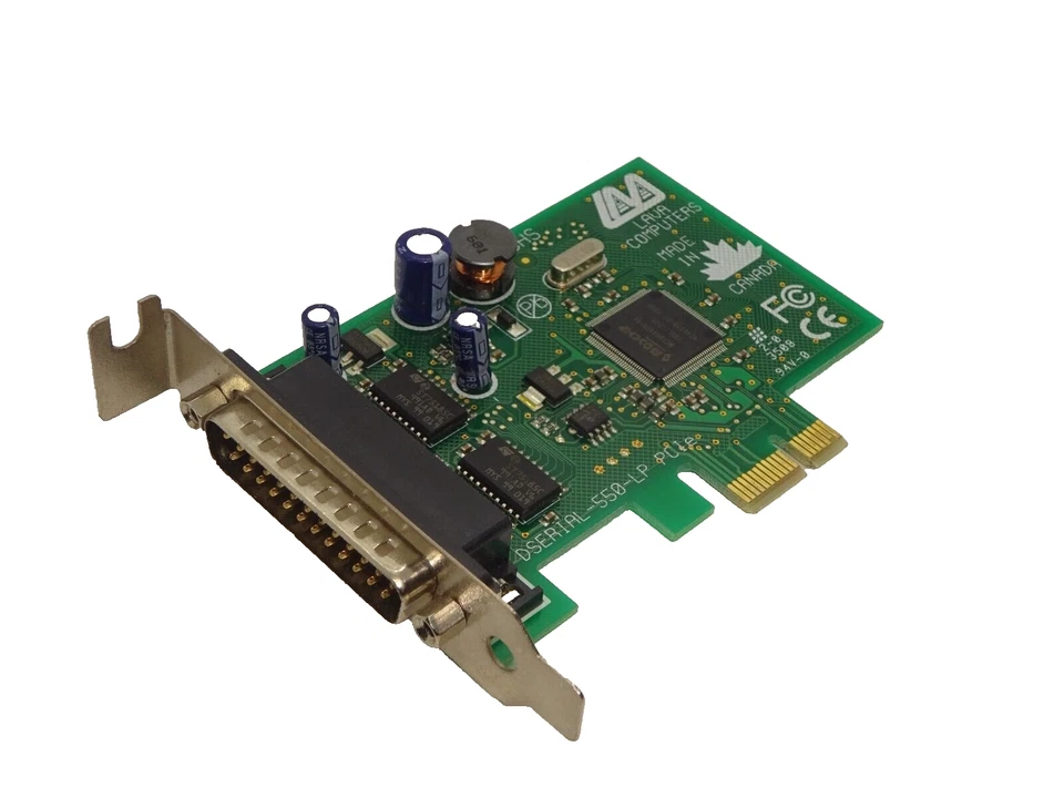 LAVA COMPUTERS DSERIAL-550 LOW PROFIL PCIe  9-Pin 16550 UARTs KARTE  #GK9465 - Image 1 of 1