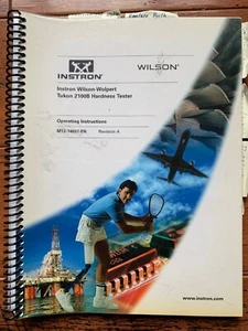 Wilson/ Instron Tukon 2100B Digital Vickers/Knoop Hardness Tester instruction - Picture 1 of 7