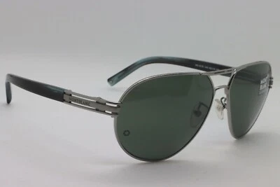 NUEVO MONT BLANC MB 401S 14N PLATA NEGRO MONTURAS AUTÉNTICAS GAFAS DE SOL 62-14 Foto 1 de 4