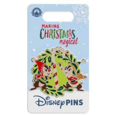 Disney Chip 'n Dale Elves 2024 Holiday Enamenl Pin - Making Christmas Magical - Image 1 of 2