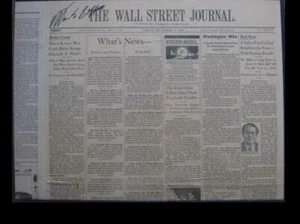 Warren Buffett Berkshire Hathaway signed 12/31/99 Wall Street Journal PSA/DNA - Picture 1 of 4
